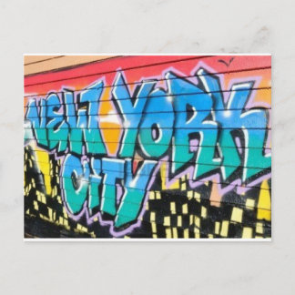 ny graffiti postcard