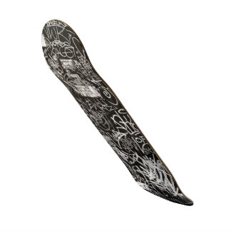 NY GRAFFITI SKATEBOARD BLACK & GREY