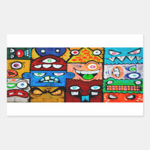 NY Graffiti Street Art - Cute Silly Monsters Sticker