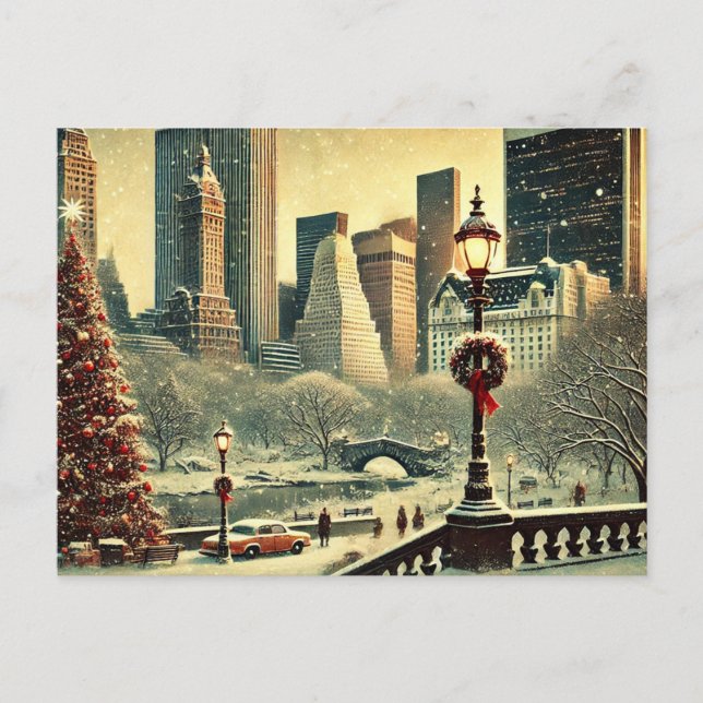 NY - Iconic Holiday Magic in the Big Apple Postcard (Front)
