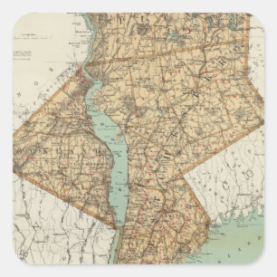NY, Kings, Queens, Richmond, Rockland Square Sticker