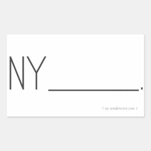 NY_____ logo stickers. Sticker