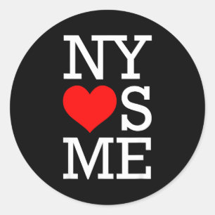 Ny Loves Me Funny I Heart New York  Classic Round Sticker