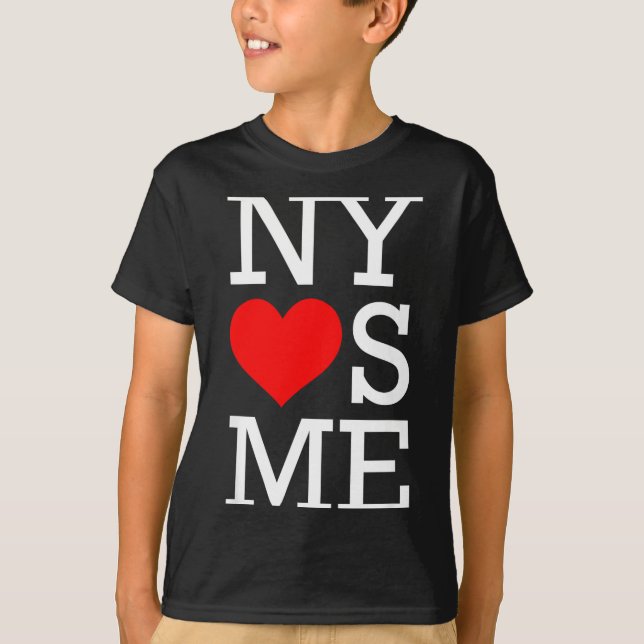 Ny Loves Me Funny I Heart New York  T-Shirt (Front)