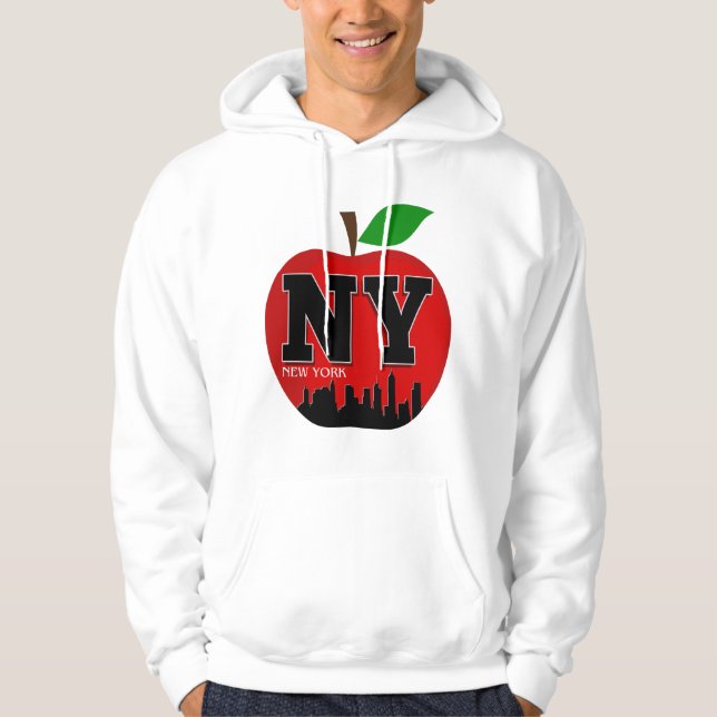 NY NEW YORK THE BIG APPLE HOODIE (Front)