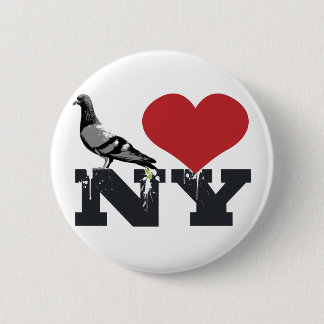 NY Pigeon 2 Inch Round Button