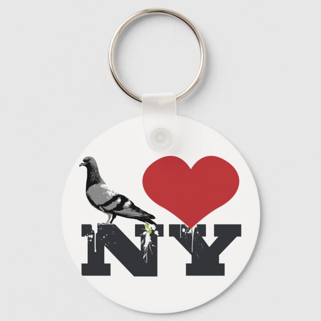 NY Pigeon Keychain (Front)