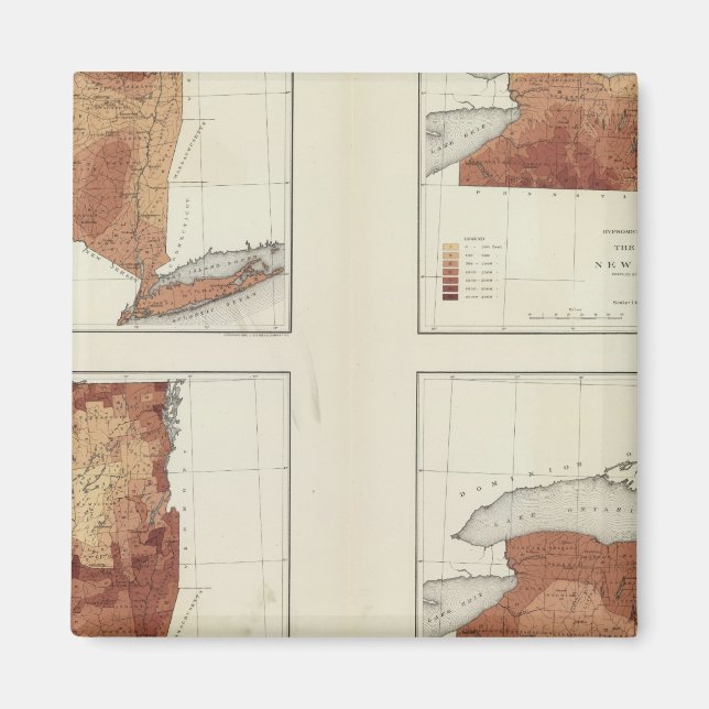 NY rainfall, population, elevation, temperature Magnet (Front)