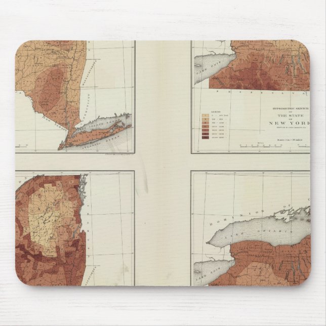 NY rainfall, population, elevation, temperature Mouse Pad (Front)