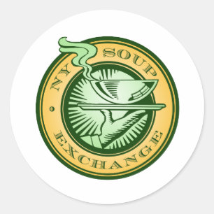 NY Soup Exchange Round Stickers