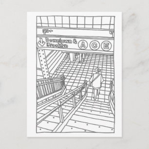 NY Subway Postcard