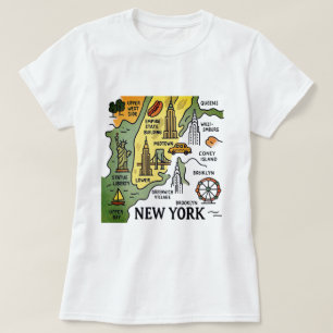 NY vintage travel map T-Shirt
