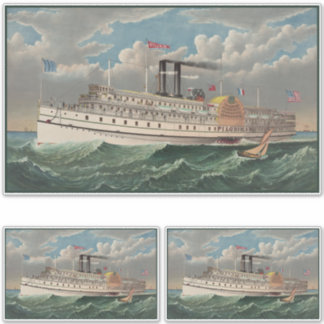 NY Voyage Grand Paddlewheel Steamboat The Pilgrim 