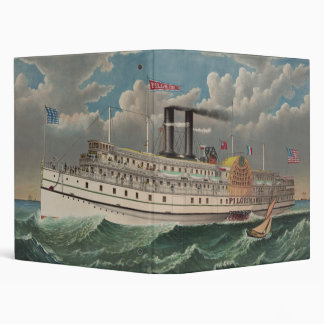 NY Voyage Grand Paddlewheel Steamboat The Pilgrim  Binder