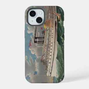NY Voyage Grand Paddlewheel Steamboat The Pilgrim iPhone 15 Case