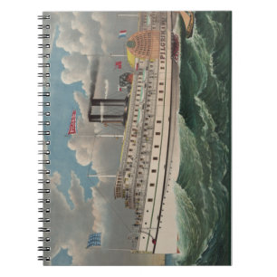 NY Voyage Grand Paddlewheel Steamboat The Pilgrim  Notebook