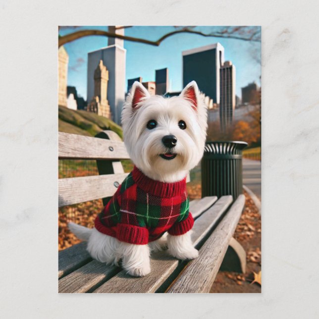NY Westie Postcard (Front)