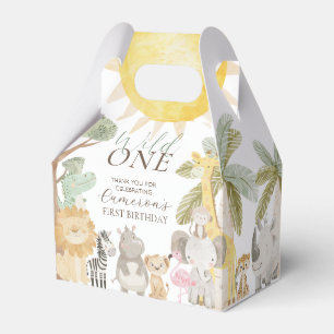 Nyala Safari Animals First Birthday Favor Box