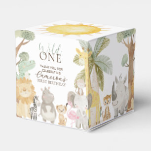Nyala Safari Animals First Birthday Favor Box