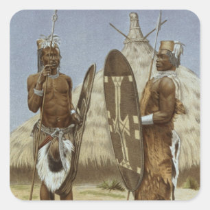 Nyam-nyam warriors from The History of Mankind Square Sticker