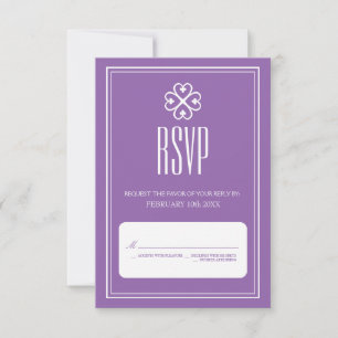 Nyame Dua Lavender Wedding RSVP Card