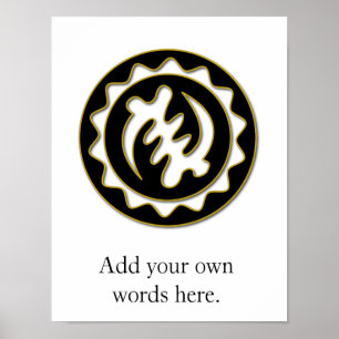 Nyame Ye Ohene   God is King symbol Poster