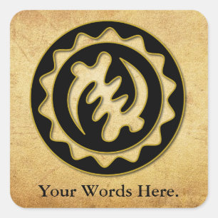 Nyame Ye Ohene   God is King symbol Square Sticker