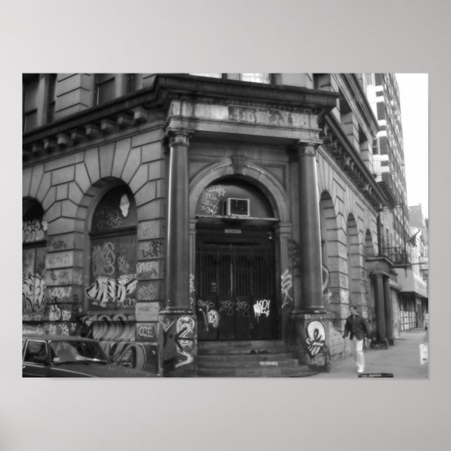 NYC, 2003 abandoned building Poster (Front)