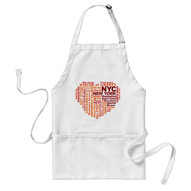 NYC apron - choose style & colour (Front)