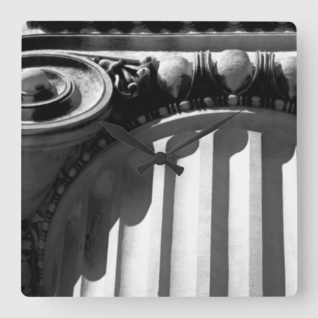 NYC Architecture III Square Wall Clock (Front)