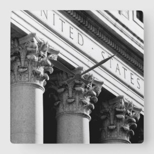 NYC Architecture VIII Square Wall Clock