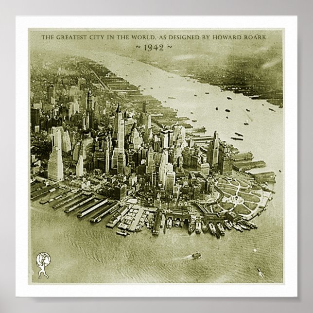 NYC, as designed by Howard Roark Poster (Front)