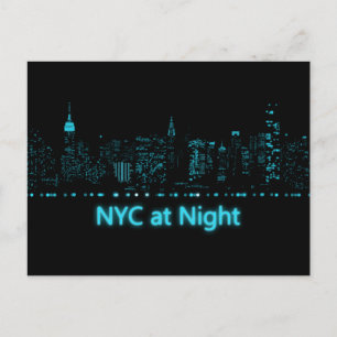 NYC at Night Postcard