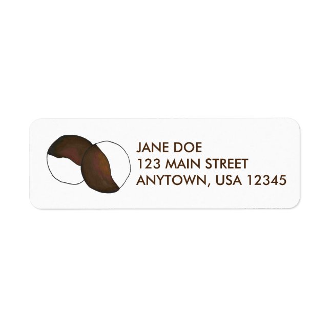 NYC Black and White Cookie Cookies Address Labels (Front)
