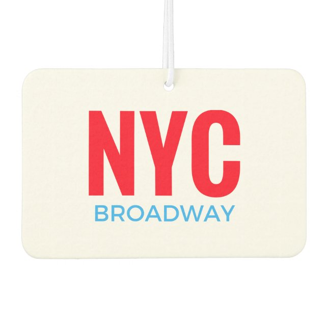 NYC Broadway Air Freshener (Front)
