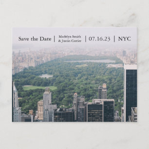 NYC Central Park Photo - Enregistrer la date Carte