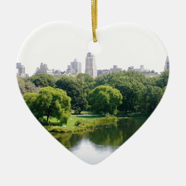 NYC Central Park Skyline Ceramic Ornament (Front)