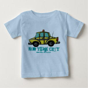 NYC chequered cab baby t-shirt