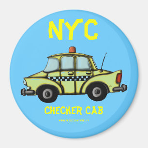NYC, Chequered cab cool magnet