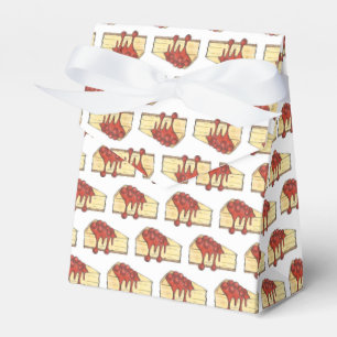 NYC Cherry Cheesecake Slice Dessert Baking Food Favor Box