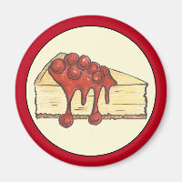 NYC Cherry Cheesecake Slice Dessert Baking Food