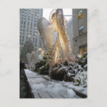 NYC Christmas Angel Holiday Postcard<br><div class="desc">Holiday angels in Rock Centre in New York City at Christmas time.</div>