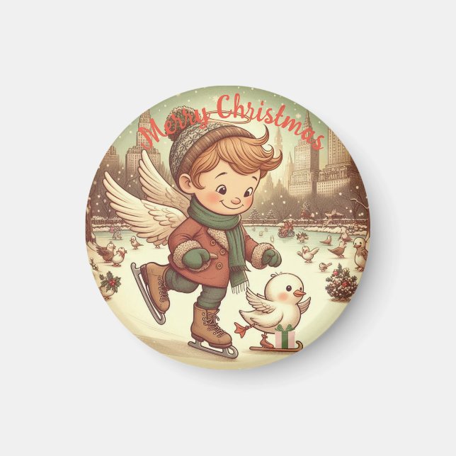 NYC Christmas Angel  Magnet (Front)