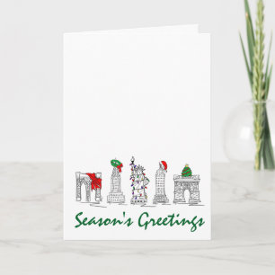 NYC Christmas Santa Tree Wreath Holiday Landmarks