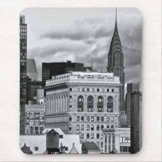NYC: Chrysler Building, Back of Flatiron B&W 001 Mouse Pad