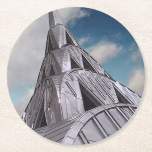 NYC Chrysler Building Round Paper Coaster