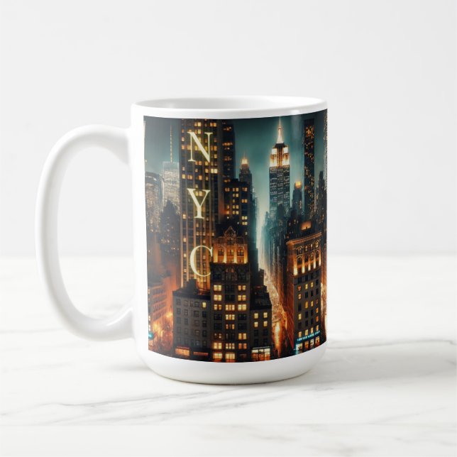 NYC Cityscape Mug – Iconic New York City Skyline D (Left)