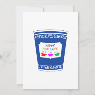 NYC Coffee Cup Happy Holidays Greeting Card 5x7