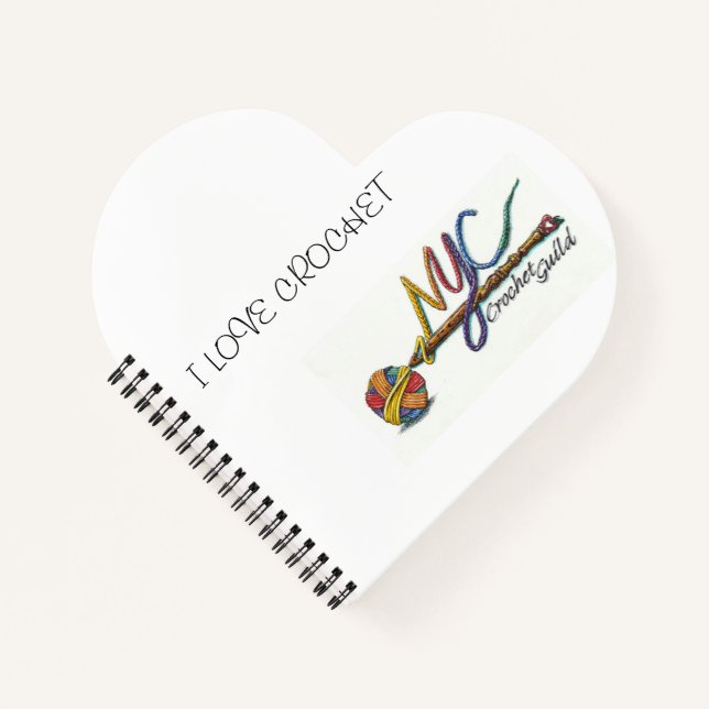NYC Crochet Guild Heart Notebook (Front)