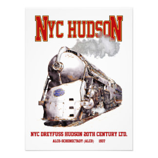 NYC Dreyfuss Hudson Loco. 20th Century Limited Photo Print
